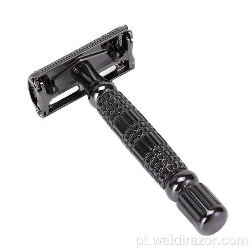 lâmina de barbear tradicional com cabo de metal